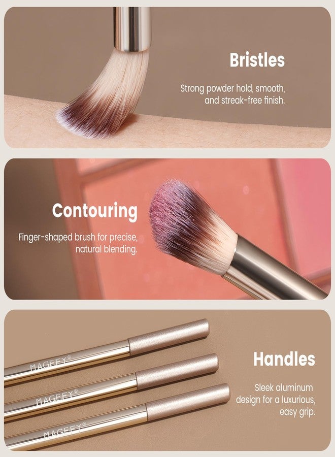 MAGEFY 20 Pcs Makeup Tool Set,13 Eye Makeup Brushes Professional Eyeshadow Makeup Brushes Set for Eyeshadow, Eyebrow, Eyeliner, Blending Concealer-Champagne - Image 5